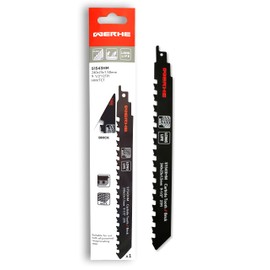 WERHE ® Professional - 1 x Stone Reciprocating Saw Blade - C 240 mm S1543HM Strongest Foxtail Saw Blade - Perfect for Wall Cutting in Brick, Aerated Concrete, Wood - Compatible with Dewalt, Bosch Saws