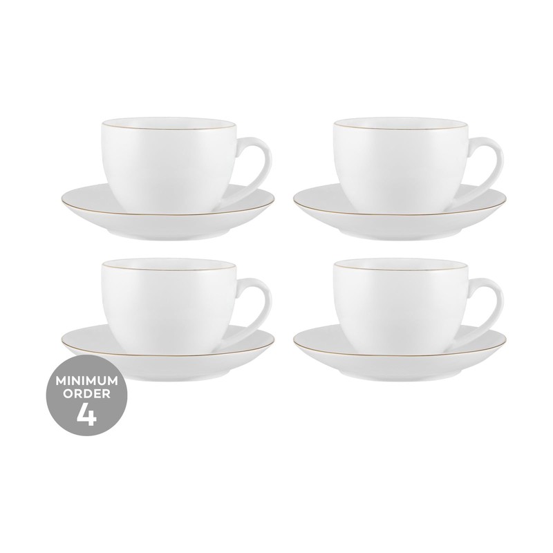 Maxwell & Williams White Gold Cup & Saucer 260ML Gold