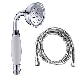 Ownace Bathroom Classic Style Traditional Brass Telephone Hand Shower Head and 1.5M Shower Hose