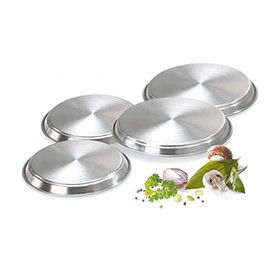 Karl Kruger 1904 E 4 Pieces Hotplate Set, Stainless Steel, Silver
