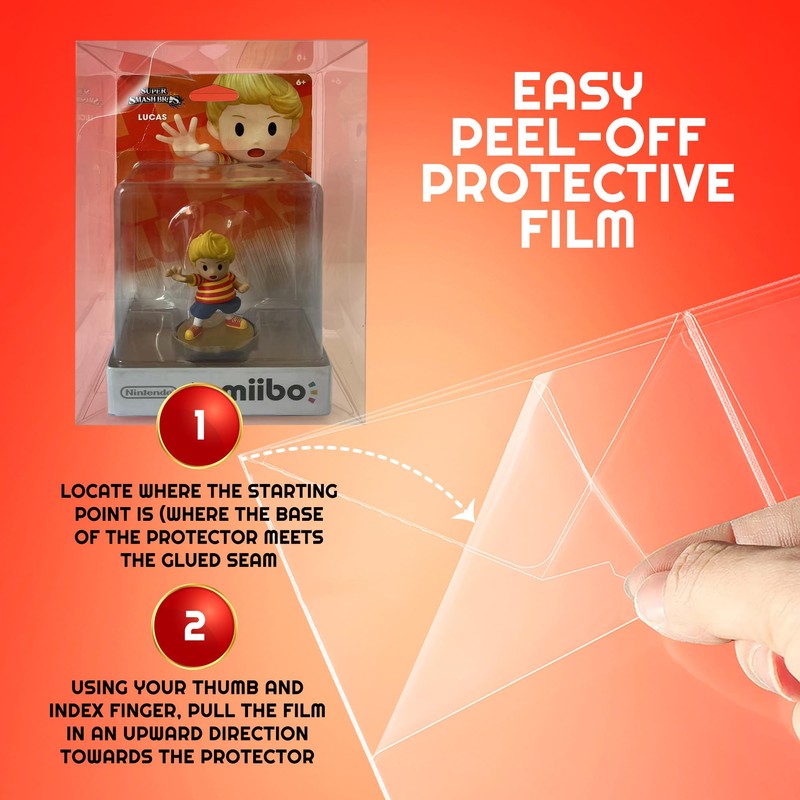 EVORETRO Action Figure Display Case Protector for Large Single Amiibo