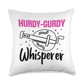 Funny Hurdy-Gurdy Instrument Design for a Hurdy-Gurdy Lover Throw Pillow