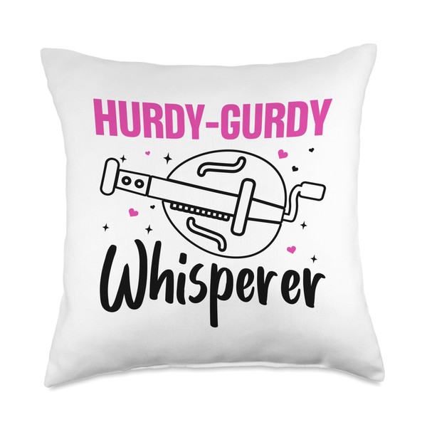 Funny Hurdy-Gurdy Instrument Design for a Hurdy-Gurdy Lover Throw Pillow