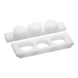 YamaPrefecture Chemical Rice Mold with Press Lid, Standard 3 Holes, B Shape, Width x Height x Thickness 2.8 x 2.4 x 1.0 inches (70 x 60 x 25 mm), Rice Weight 2.8 oz (80 g), Rice Weight per 1 Weight: 1.8 lbs (0.8 kg), Heat Resistant to 176°F (80 °C), Professional Use BON1666666666°F (80°C), Professional Use