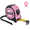 WORKPRO 25FT Pink Tape Measure 1/8 Fractions Easy Read Measuring