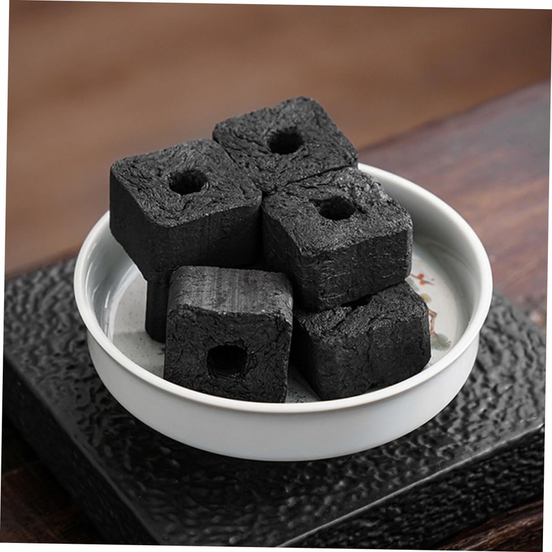 Outanaya Fireplace Charcoal Tablets Odourless Bamboo Charcoal for Grilling Camping