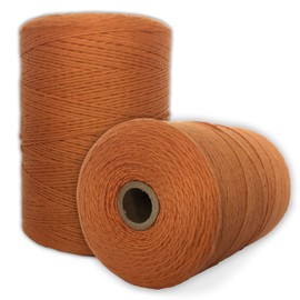 100% Cotton Loom Warp Thread (Vintage Orange), 8/4 Warp Yarn (800 Yards), Perfect for Weaving: Carpet, Tapestry, Rug, Blanket or Pattern - Warping Thread for Any Loom