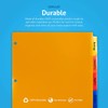 OS Plus 5-Tab Plastic Binder Dividers, Insertable Multicolor Big Tabs,