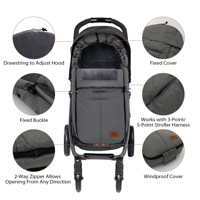 Foot Muff for Pushchairs, Universal Baby Footmuff, Sleeping Bag, Winter