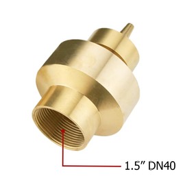 Hooshing Brass Fountain Nozzle 1.5" DN40 Column Water Spray Nozzles Sprinkle Spary Heads Spring Outdoor Garden Pond Park