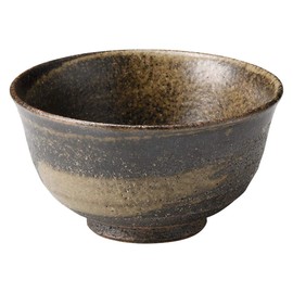 Marui Pottery MR-3-3486 Iga Pottery Hechimon Kodonburi Tableware, Small Bowl Buri, Black Persimmon, Diameter Approx. 5.3 x 3.0 inches (13.5 x 7.5 cm), Made in Japan