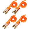 Premium Ratchet Straps - 4 Pack, Orange - 13 ft