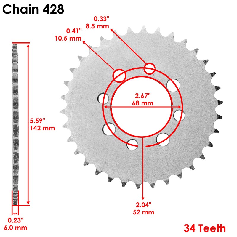 Suzuki Drive Chain & Sprockets Kit fits Suzuki DS80 DS