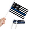 Anley Thin Blue Line USA Mini Flag 12 Pack -