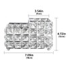 Crystal Makeup Brush Holder, One-Piece Square Brush Organizer, Cosmetics Brush