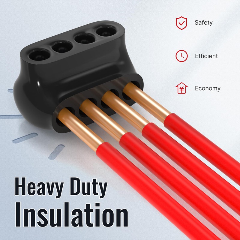 RVBOATPAT Single-Sided Entry 4 Port Insulated Connector Multi Tap Connector