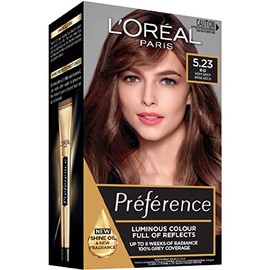 L'Oréal Paris Préférence Permanent Hair Colour - 5.23 Very Deep Rose Gold (Intense, Fade-Defying Colour)
