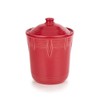 Fiesta® Chevron Utensil Crock, 2qt. – Durable Ceramic, Lead-Free, Dishwasher/Microwave/Oven Safe – Made in USA Dinnerware - Scarlet
