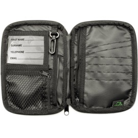 CampTeck U6750 Small Travel Wallet Passport Holder & RFID Faraday Signal Blocking Organiser Pouch for Credit Debit Cards, IDs, Documents, Money, Ticket, Key, etc – Black