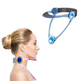 Cervical Vertebra Support, 360° Adjustable Neck Support Posture Corrector, Neck Stretcher Provides Neck Support Neck Traction, Relieves Neck Pain (Adult Blue)