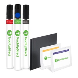 TouchUpDirect PB409P Pearl Hawkseye Blue Motorcycle Paint Compatible with Honda Exact Match Auto Touch Up Paint Repair - Brush Platinum Kit