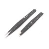 AAProTools Slant & Pointed Tweezers Set With Pouch, 2-Pack, Stainless