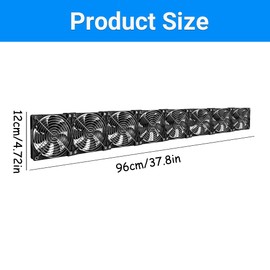 Joycabin 8 x 120 mm Case Fan, 12 V Fan, Computer Fan with Speed Control, PC Ventilation, Brushless Cooling Fan, PC Fan for Computer, Laptop, TV Box, AV Cabin, Router