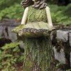 Fairy Garden Statue with Bird Feeder Lawn Resin Ornaments Garden