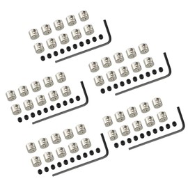 CAVLA 50 Pieces Pin Keepers Pin Locks Pin Backs Locking Clasp Locking Pin Keeper Backs with 5 Wrench All in Storage Case,6mm x 5mm