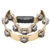 Double Row Hand Tambourine Metal Tambourine with Plating Bells Percussion