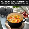 MÜELLERHOME 4.5 QT Enameled Cast Iron Dutch Oven, Heavy-Duty Casserole
