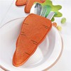 6 Pcs Easter Carrot Cutlery Holders Bags Utensil Pouch Felt