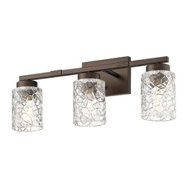 Emliviar 3 Light Vanity Wall Sconce, Farmhouse Bath Wall Lantern Fixture for Mirror Bedroom Living Room Bedroom Hallway, HE294B-3W ORB