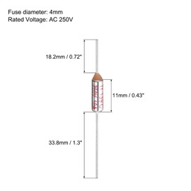 sourcing map 10 Pcs Metal Temperature Thermal Fuse SF139 139C 282.2F 10A 250V Cutoff Thermal Fuse with 20 Pcs BN1.25 Bare Terminal Butt Connector