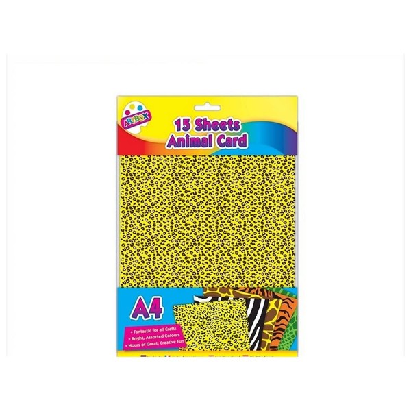 15 Sheets Animal Prints Craft Cards