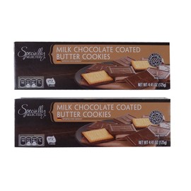 Milk Chocolate Covered Butter Cookies - 4.4-Ounce Boxes (Pack of 2)