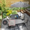 Heavy Duty 46 Lbs Resin Round Patio Umbrella Base Stand