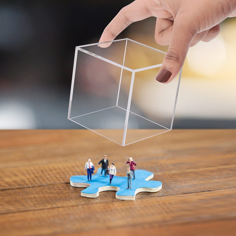 Belle Vous Clear Acrylic Display Case (Pack of 3) Acrylic
