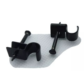 monarch 100pcs Coax Cable Wire Clips Steel Body Steel Nail RG6 RG59 Installation