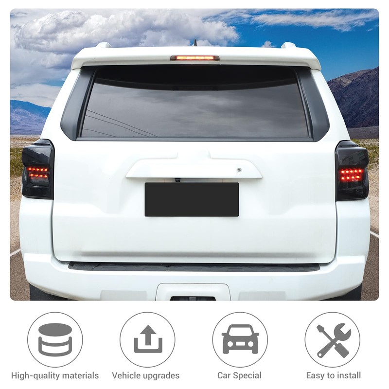 JeCar for 4Runner Tail Light Cover Trim Accessories for 2014-2023