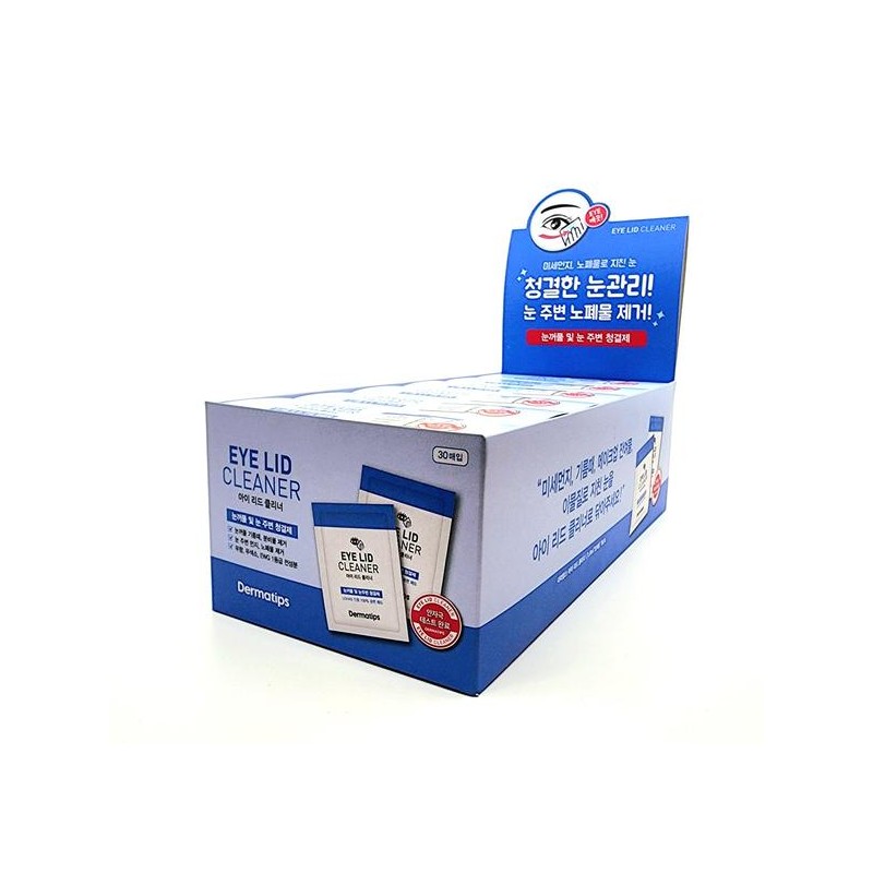 Derma Tip 더마팁스 아이리드 클리너30매 1통 Dermatips Irid Cleanser 30