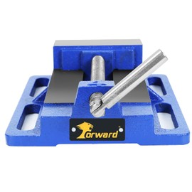 Forward Q194A 4 Inch Drill Press Vise Portable Bench Vise with Slotted Base, 4" Jaw Width