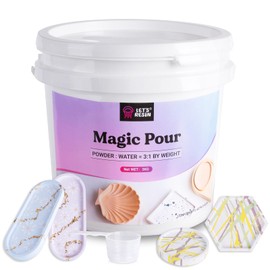 LET'S RESIN Resin Casting Powders 3000g, Fast Cured Casting Resin Kit for Beginners,20~30 Minutes De-Mold, Water Activated Plaster Powder Casting Kit for Resin Molds, Easy Mixing & Self Leveling