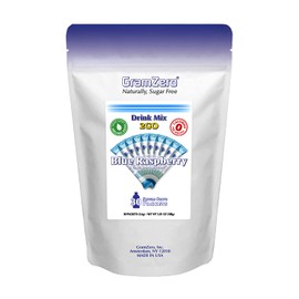 GramZero 2GO Sticks - Blue Raspberry, Zero Calorie Sugar Free Drink Mix, Stevia Sweetened, Great For Nutrition Club Loaded Tea To Go Kits