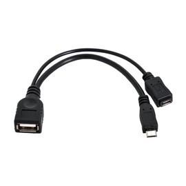 CY Cable Micro USB 2.0 OTG Host Flash Disk Cable with Micro USB Power for Phone Tablet