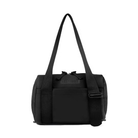 Mini Gym Bag for Women: Black handbag or shoulder bag with Adjustable Straps - With Cute Bow - Yoga Work Workouts