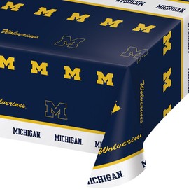 Creative Converting Michigan Wolverines Plastic Banquet Table Cover
