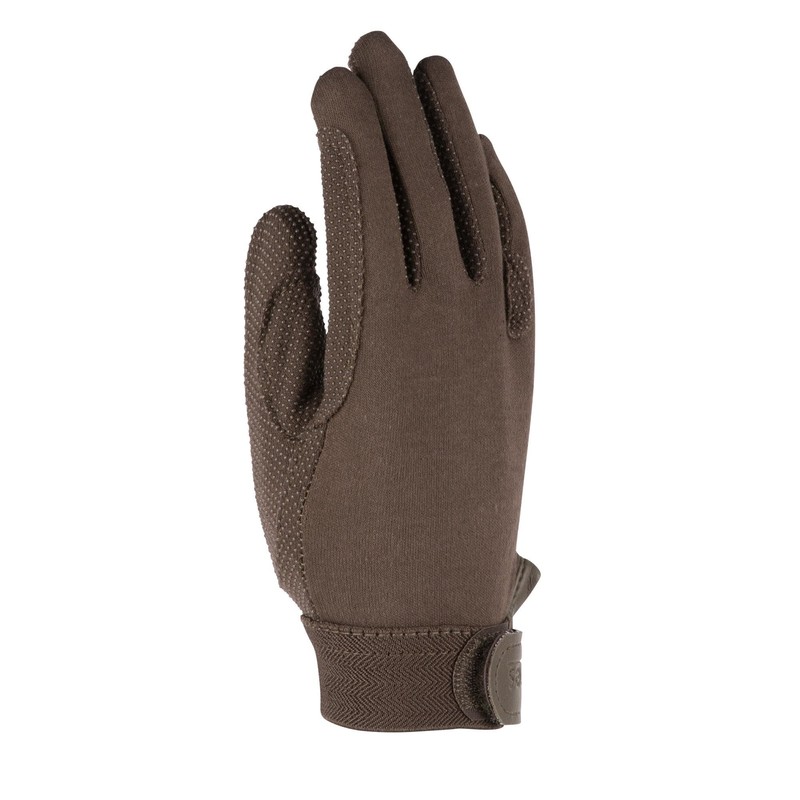 Shires Newbury Childs Kids Cotton Gloves - Brown: Medium