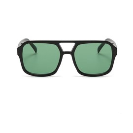 IKUVNA Retro 70s Square Aviator Sunglasses Women Men Vintage Rectangle Sunglasses Flat Frame Trendy Shades (Green)