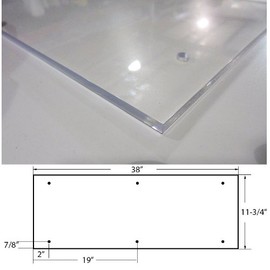 Acrylic Plexiglass Clear Plastic Door Kick Plate 11-3/4" x 38"